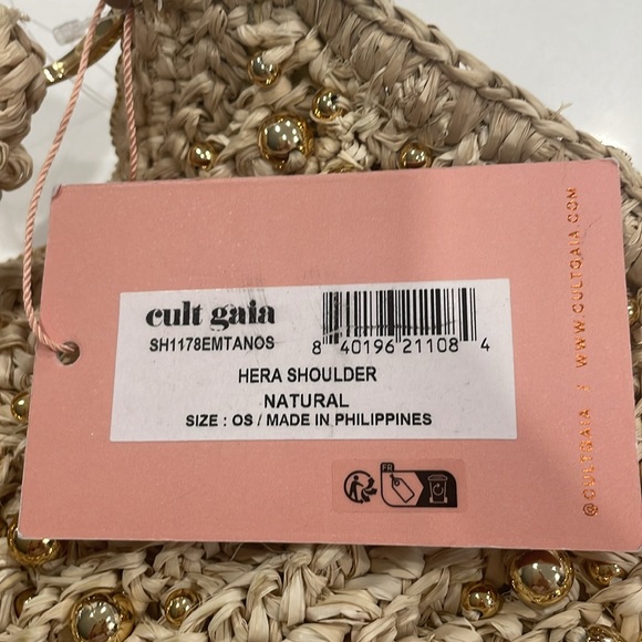 CULT GAIA HERA SHOULDER BAG IN NATURAL. - Picture 2 of 4